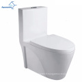 Aquacubic Sanitary Ware wc toilet de salle de bain plancher monté en céramique deux pièces en deux pièces siphon rinçage double florh